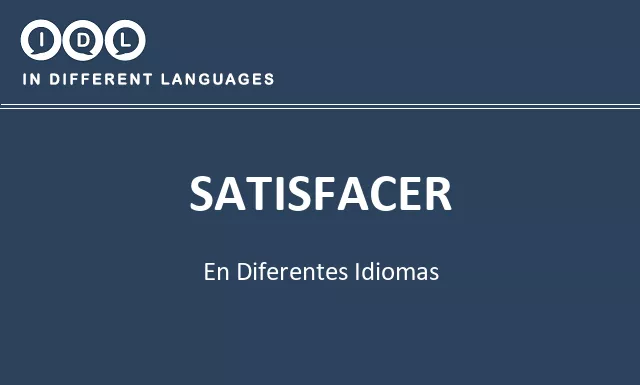 Satisfacer en diferentes idiomas - Imagen