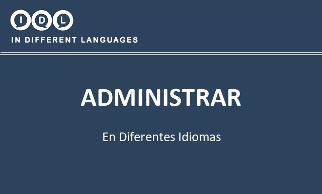 Administrar en diferentes idiomas - Imagen