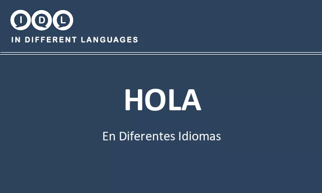 Hola en diferentes idiomas - Imagen