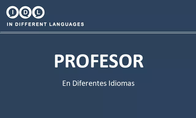 Profesor en diferentes idiomas - Imagen