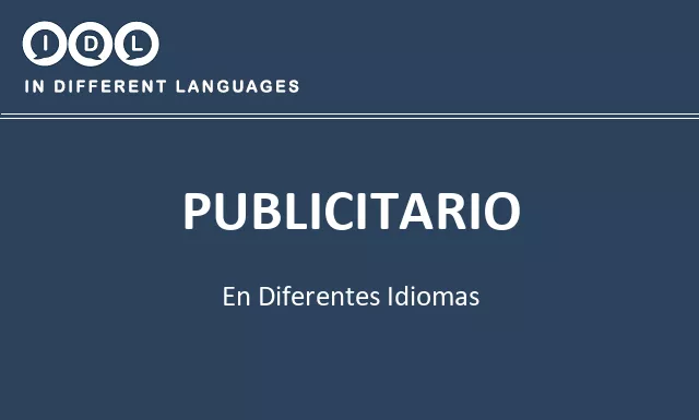 Publicitario en diferentes idiomas - Imagen