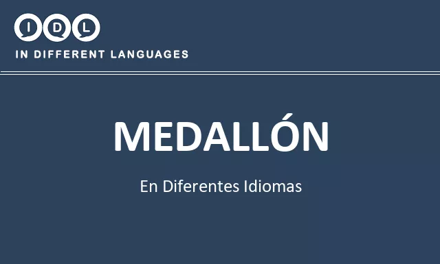 Medallón en diferentes idiomas - Imagen