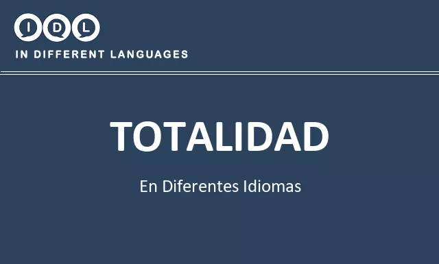 Totalidad en diferentes idiomas - Imagen