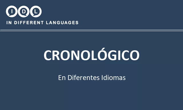 Cronológico en diferentes idiomas - Imagen