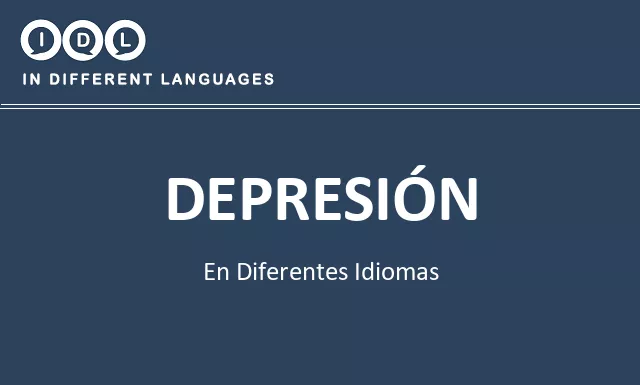 Depresión en diferentes idiomas - Imagen