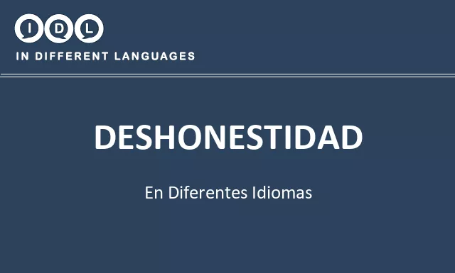 Deshonestidad en diferentes idiomas - Imagen