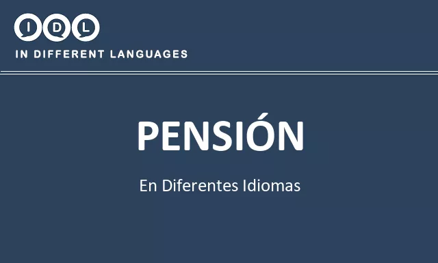 Pensión en diferentes idiomas - Imagen