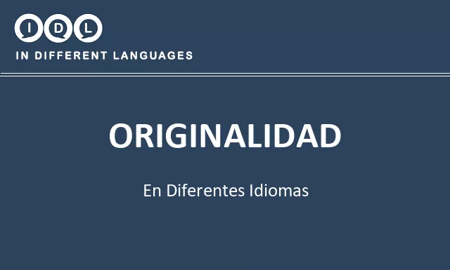 Originalidad en diferentes idiomas - Imagen