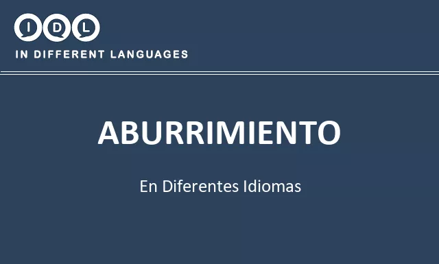 Aburrimiento en diferentes idiomas - Imagen
