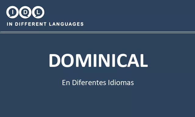 Dominical en diferentes idiomas - Imagen
