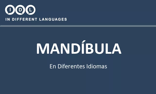 Mandíbula en diferentes idiomas - Imagen