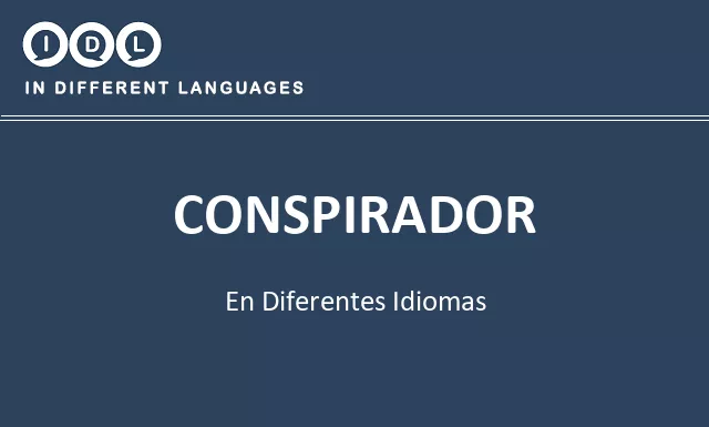 Conspirador en diferentes idiomas - Imagen