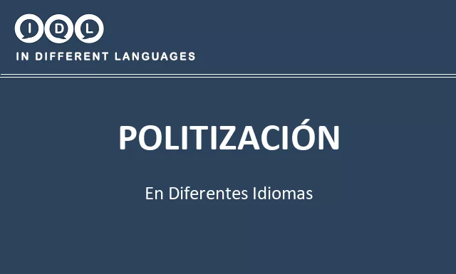 Politización en diferentes idiomas - Imagen