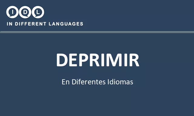 Deprimir en diferentes idiomas - Imagen