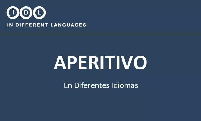 Aperitivo en diferentes idiomas - Imagen