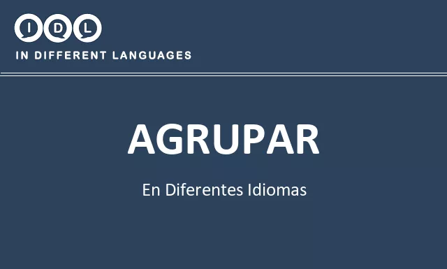 Agrupar en diferentes idiomas - Imagen