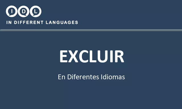 Excluir en diferentes idiomas - Imagen