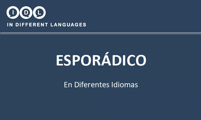 Esporádico en diferentes idiomas - Imagen