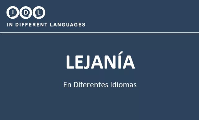Lejanía en diferentes idiomas - Imagen
