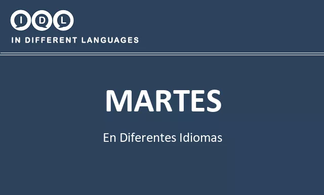 Martes en diferentes idiomas - Imagen