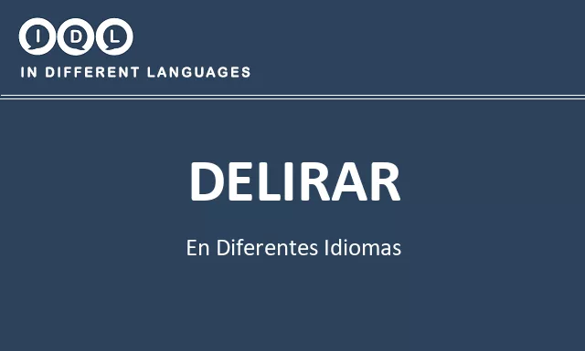 Delirar en diferentes idiomas - Imagen