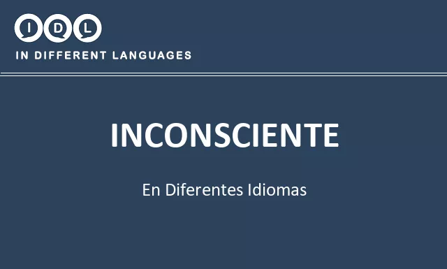 Inconsciente en diferentes idiomas - Imagen
