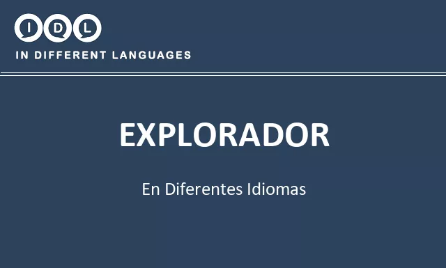 Explorador en diferentes idiomas - Imagen