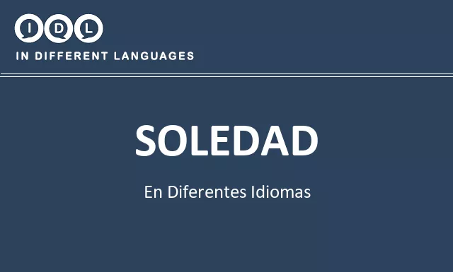 Soledad en diferentes idiomas - Imagen