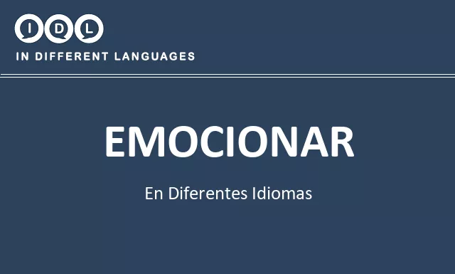 Emocionar en diferentes idiomas - Imagen