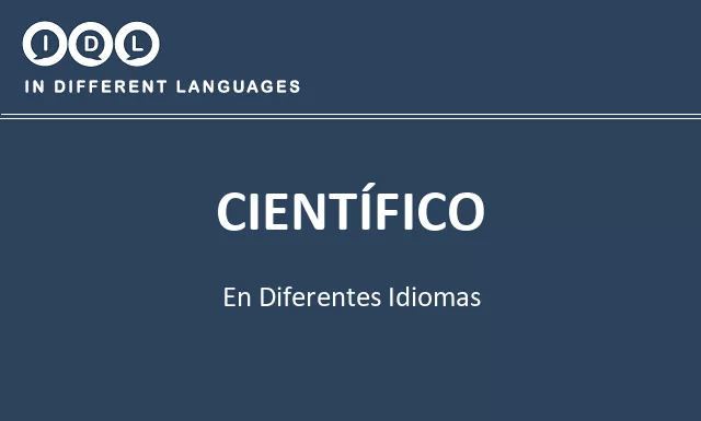 Científico en diferentes idiomas - Imagen