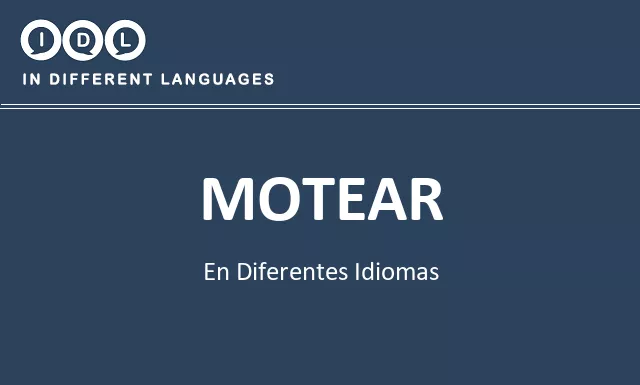 Motear en diferentes idiomas - Imagen
