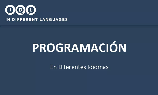 Programación en diferentes idiomas - Imagen
