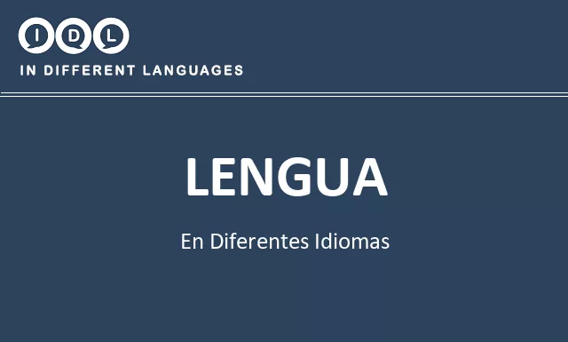 Lengua en diferentes idiomas - Imagen