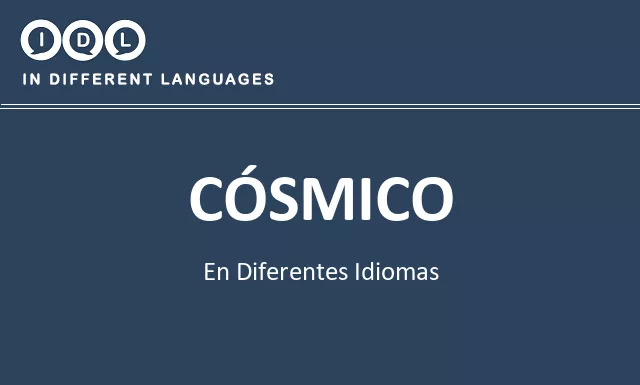 Cósmico en diferentes idiomas - Imagen