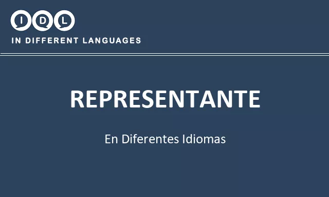 Representante en diferentes idiomas - Imagen