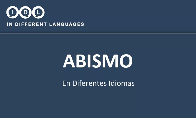 Abismo en diferentes idiomas - Imagen