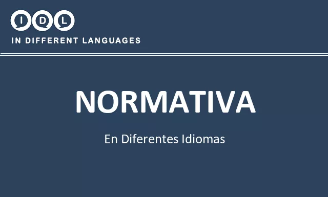 Normativa en diferentes idiomas - Imagen