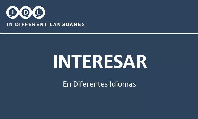 Interesar en diferentes idiomas - Imagen