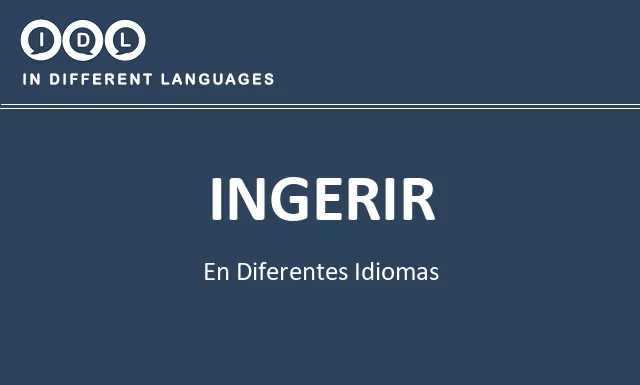 Ingerir en diferentes idiomas - Imagen