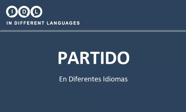 Partido en diferentes idiomas - Imagen
