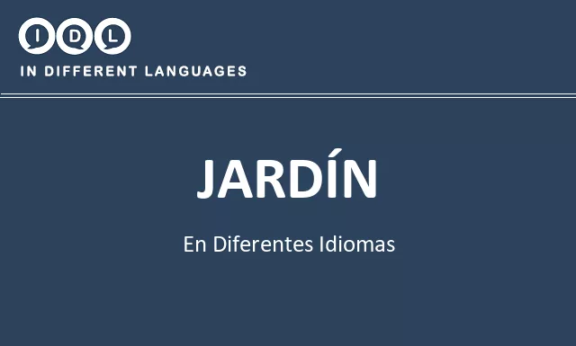 Jardín en diferentes idiomas - Imagen