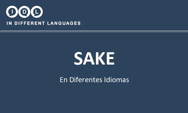 Sake en diferentes idiomas - Imagen