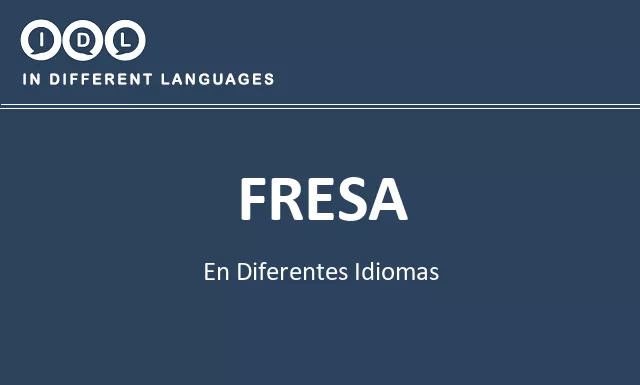 Fresa en diferentes idiomas - Imagen