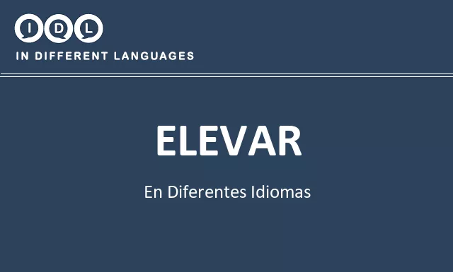 Elevar en diferentes idiomas - Imagen