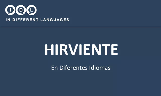 Hirviente en diferentes idiomas - Imagen