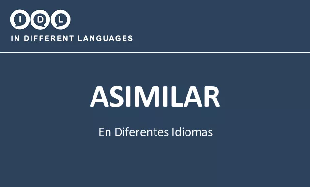 Asimilar en diferentes idiomas - Imagen