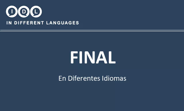 Final en diferentes idiomas - Imagen
