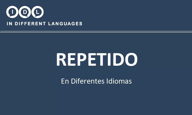 Repetido en diferentes idiomas - Imagen