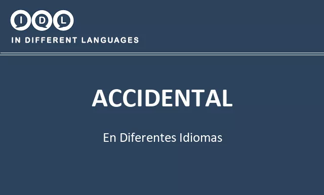 Accidental en diferentes idiomas - Imagen