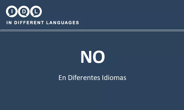 No en diferentes idiomas - Imagen